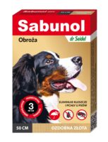 Sabunol Obroża przeciw kleszczom i pchłom dla psa 50 cm złota