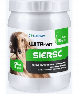 EUROWET Wita-Vet SIERŚĆ 2G 100 tabletek dla psa
