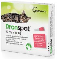 Dronspot 60mg/15mg krople dla kotów od 2.5kg do 5kg