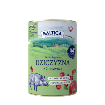 BALTICA monobiałkowa karma 400g dziczyzna z żurawiną