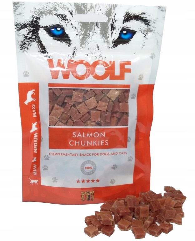 WOOLF salmon chunkies przysmak 100g
