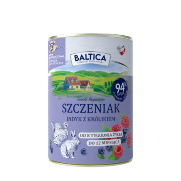 BALTICA Indyk z królikiem dla szczeniąt 400g