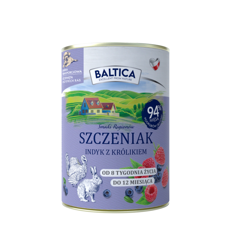 BALTICA Indyk z królikiem dla szczeniąt 400g