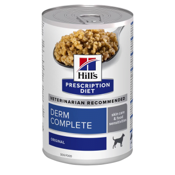 HILL'S Derm Complete food sensitivities pies 370g puszka
