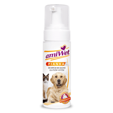 AMIWET Pianka do mycia na sucho dla psów i kotów 150m
