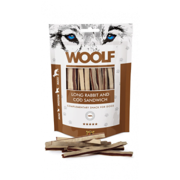 WOOLF Rabbit and Cod Sandwich Przysmak 100g