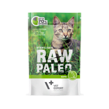 RAW PALEO karma dla kotów sterylizowanych dziczyzna 100g