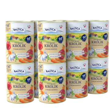 BALTICA Karma Mokra Królik z Marchewką 12x400g