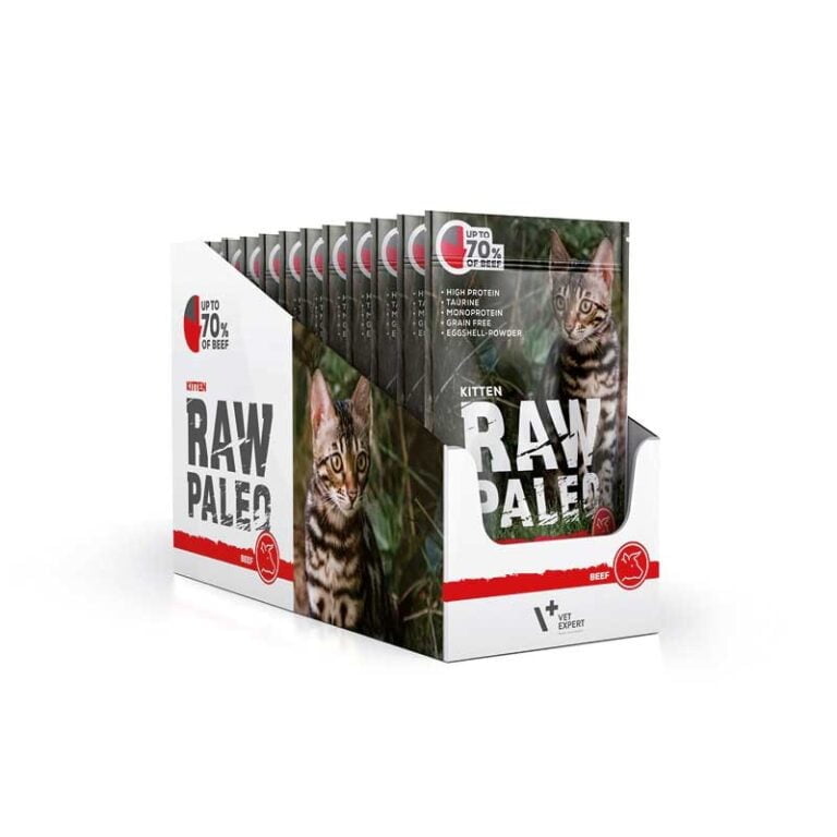 RAW PALEO mokra karma dla kociąt wołowina 12x100g