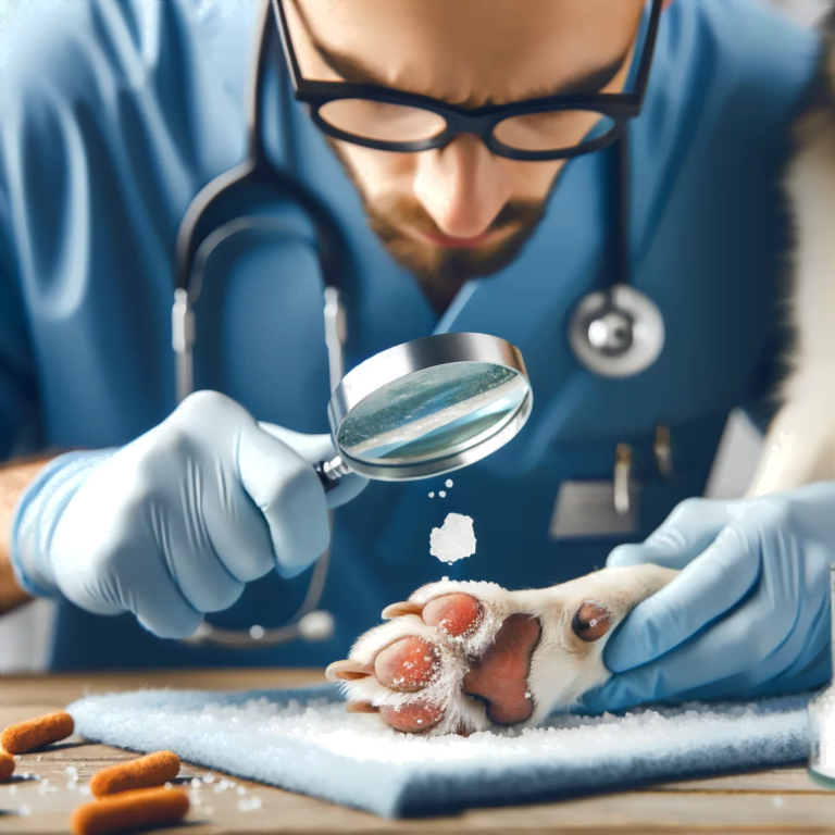 Ochrona łap psa zimą