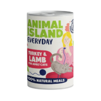 ANIMAL ISLAND Everyday Indyk z Jagnięciną 400g bezzbożowy mus dla kotów powyżej 3 miesiąca