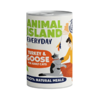 ANIMAL ISLAND Everyday Indyk z Gęsią 400g bezzbożowy mus dla kotów powyżej 3 miesiąca