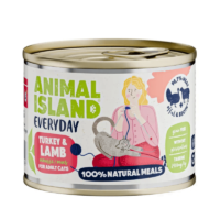 ANIMAL ISLAND Everyday Indyk z Jagnięciną 200g bezzbożowy mus dla kotów powyżej 3 miesiąca