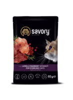Savory Adult Sterylised Lamb Cranberry 85g karma mokra dla kota