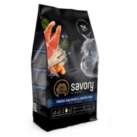 Savory Adult Cat Fresh Salmon&Whit Fish 400g karma sucha dla kota