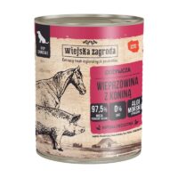 WIEJSKA ZAGRODA Wieprzowina z koniną 800g karma mokra dla psów dorosłych