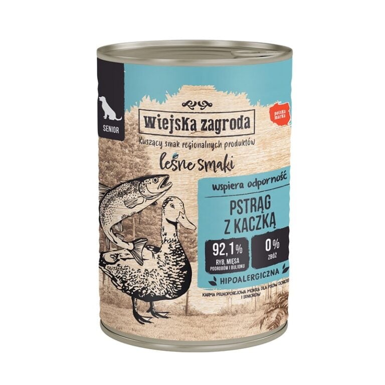WIEJSKA ZAGRODA Leśne smaki Pstrąg z kaczką 400g