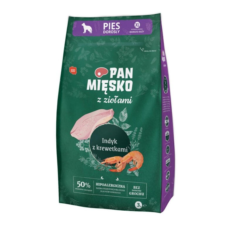 PAN MIĘSKO z Ziołami Indyk z krewetkami XL 3kg
