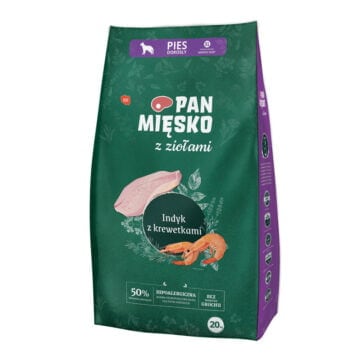 PAN MIĘSKO z Ziołami Indyk z krewetkami XL