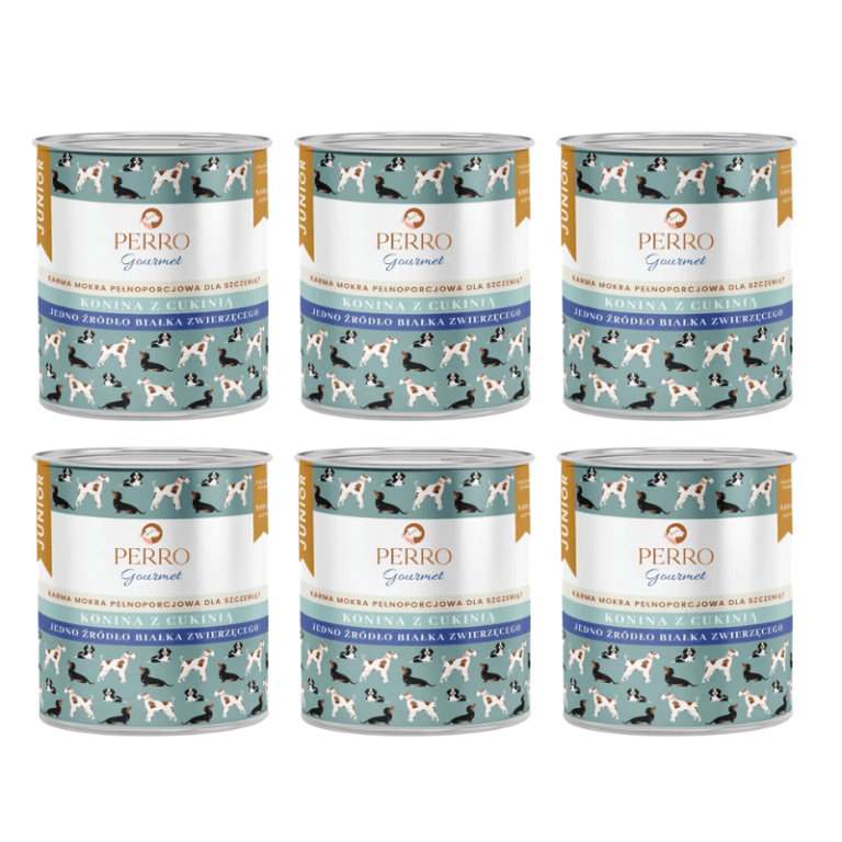 PERRO Gourmet Konina z cukinią Junior 6x800g