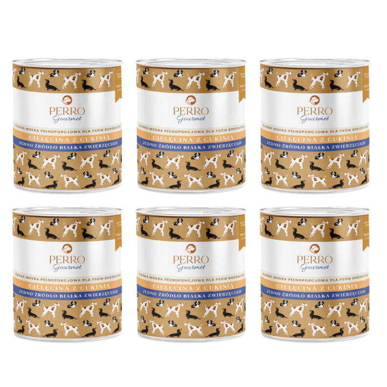 PERRO Gourmet Cielęcina z cukinią 6x800g