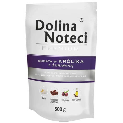 DOLINA NOTECI Saszetka Premium Królik z żurawiną 500g