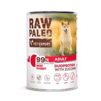 RAW PALEO Beef&Rabbit Adult 400g mokra karma dla psów dorosłych duoproteina wołowina z królikiem