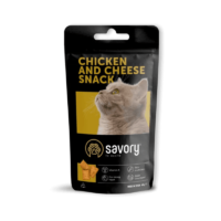 SAVORY Chicken cheese 60g chrupiące przysmaki z kurczakiem i serem dla wybrednych kotów