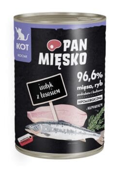 PAN MIĘSKO Indyk z łososiem 400g