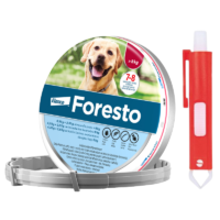 FORESTO Obroża przeciw pchłom i kleszczom dla psów powyżej 8kg 70cm + szczypce do usuwania